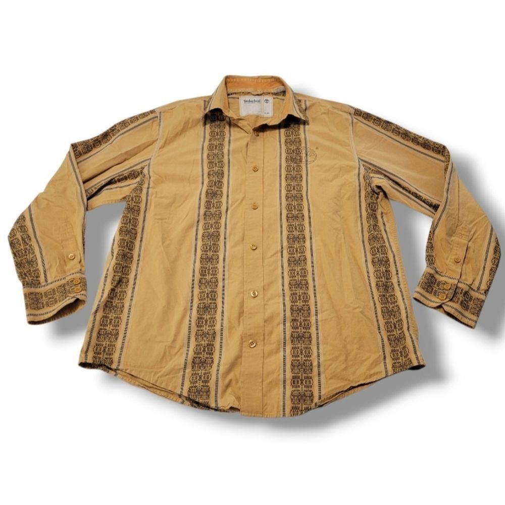 Vintage Timberland Shirt Size Large Men's Western Button Down Shirt Long Sleeve